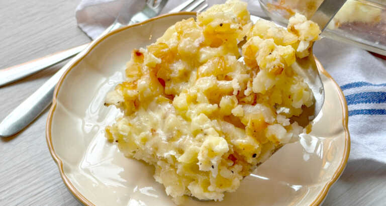1940s Cheese Potato Onion Casserole