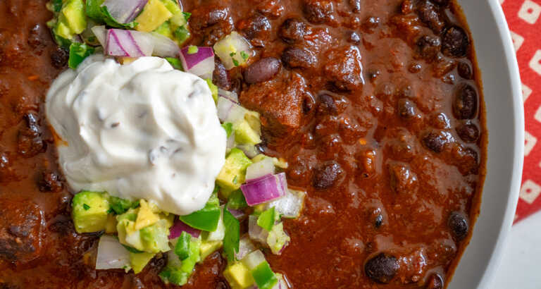 Bobby Flay’s Beef and Black Bean Chili
