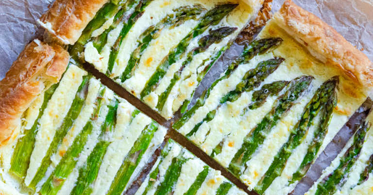 Easy Asparagus Goat Cheese Tart