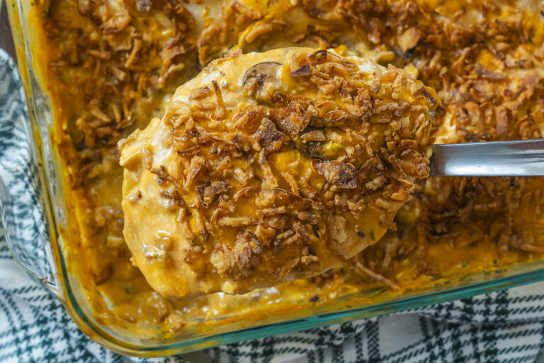 Golden Mushroom Chicken Bake