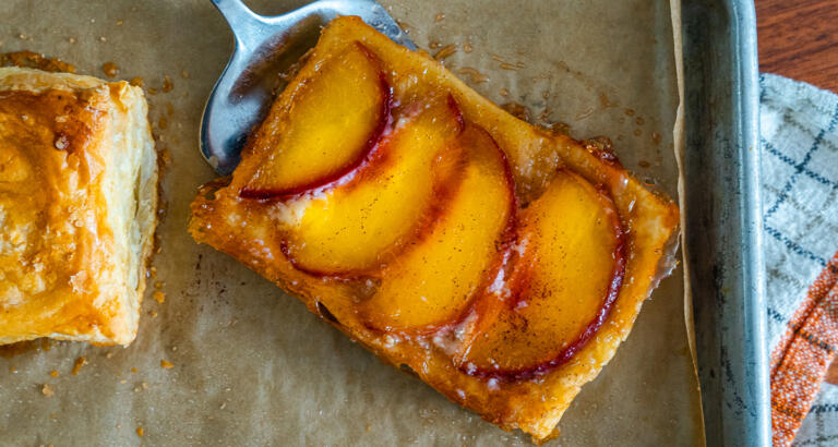 Peaches and Cream Upside Down Tarts