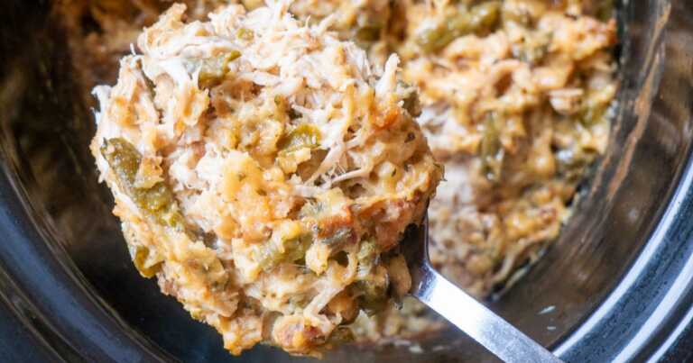 6-Ingredient Slow Cooker Chicken and Stuffing