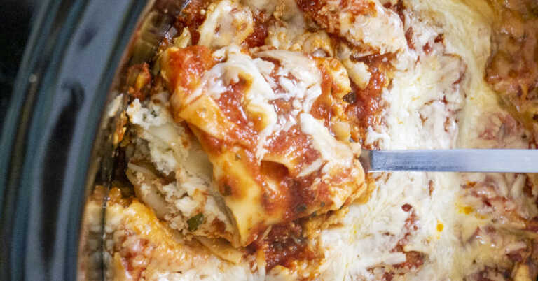 No-Boil Slow Cooker Lasagna
